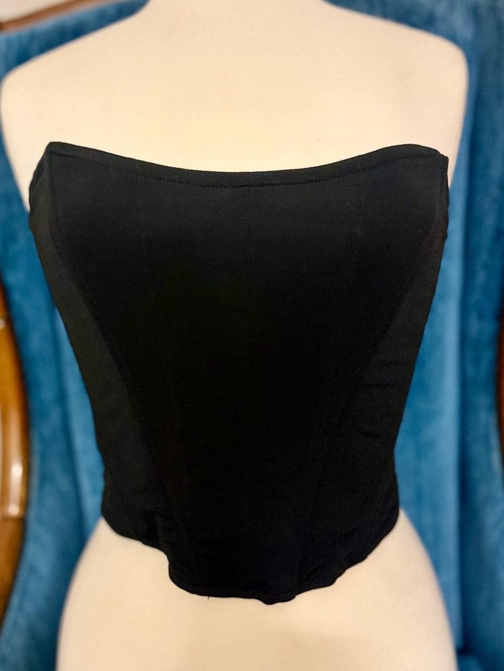 Say What? Black Strapless Bandeau Bustier